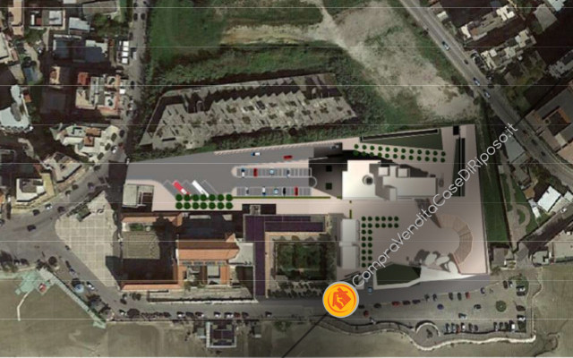 Vendesi terreno con progetto residenza sanitaria - progetto fotoinserimento